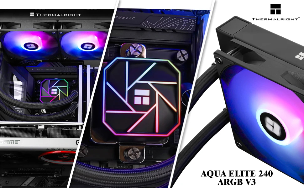 Водно охлаждане за процесор Thermalright Aqua Elite 240 Black A-RGB V3 Water Cooling