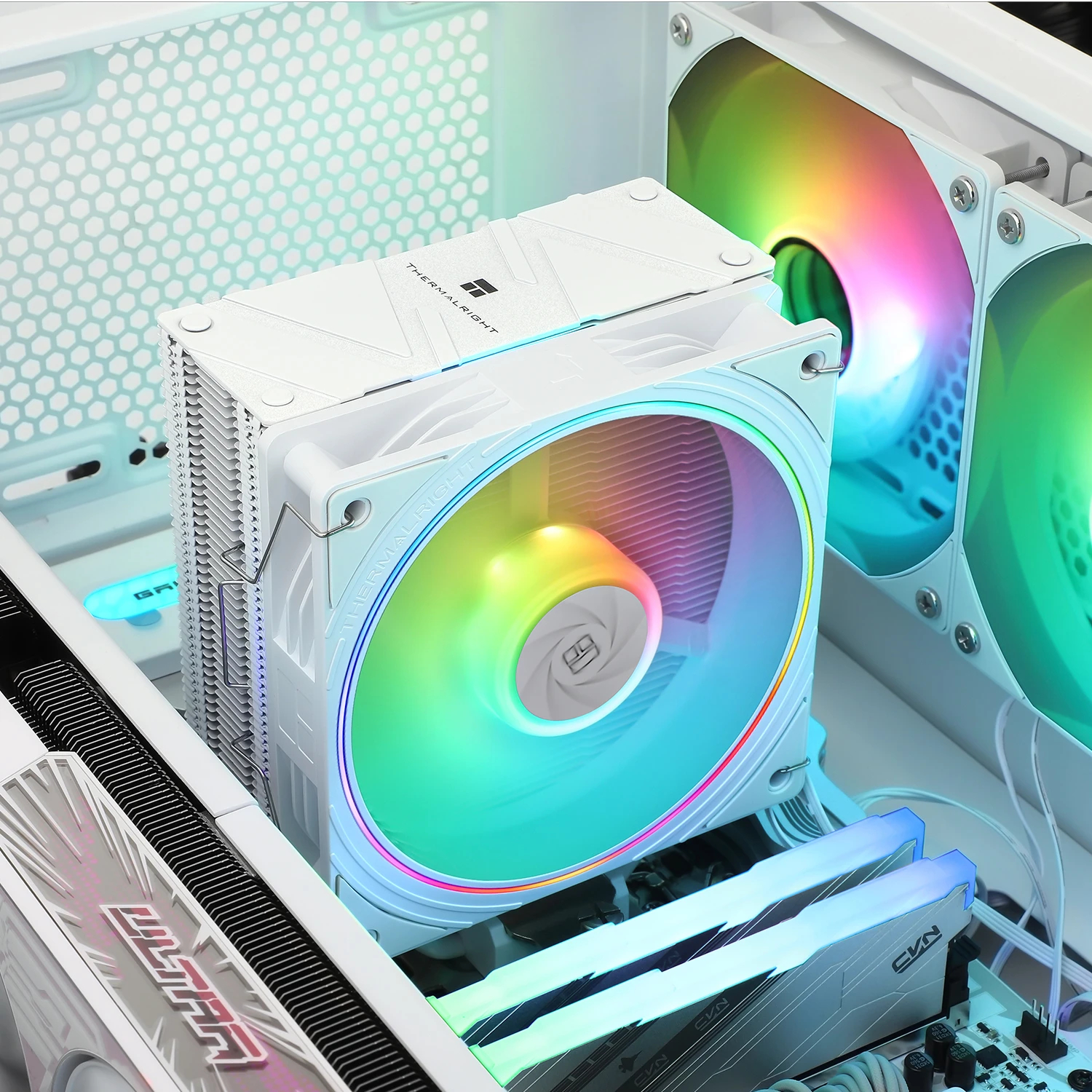 Охладител за процесор Thermalright Assassin Spirit 120 EVO White ARGB CPU Cooler