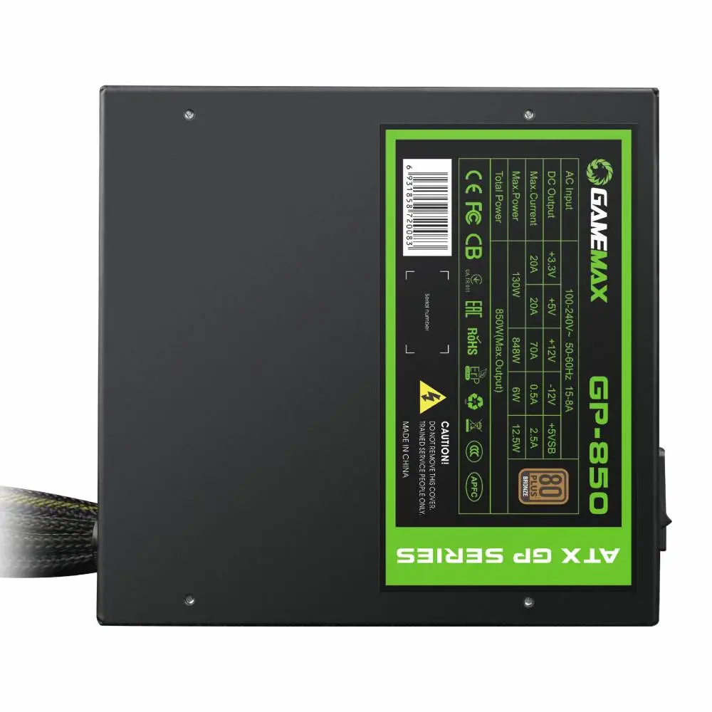 Захранване Gamemax GP-850 PSU 850W 80 Plus Bronze