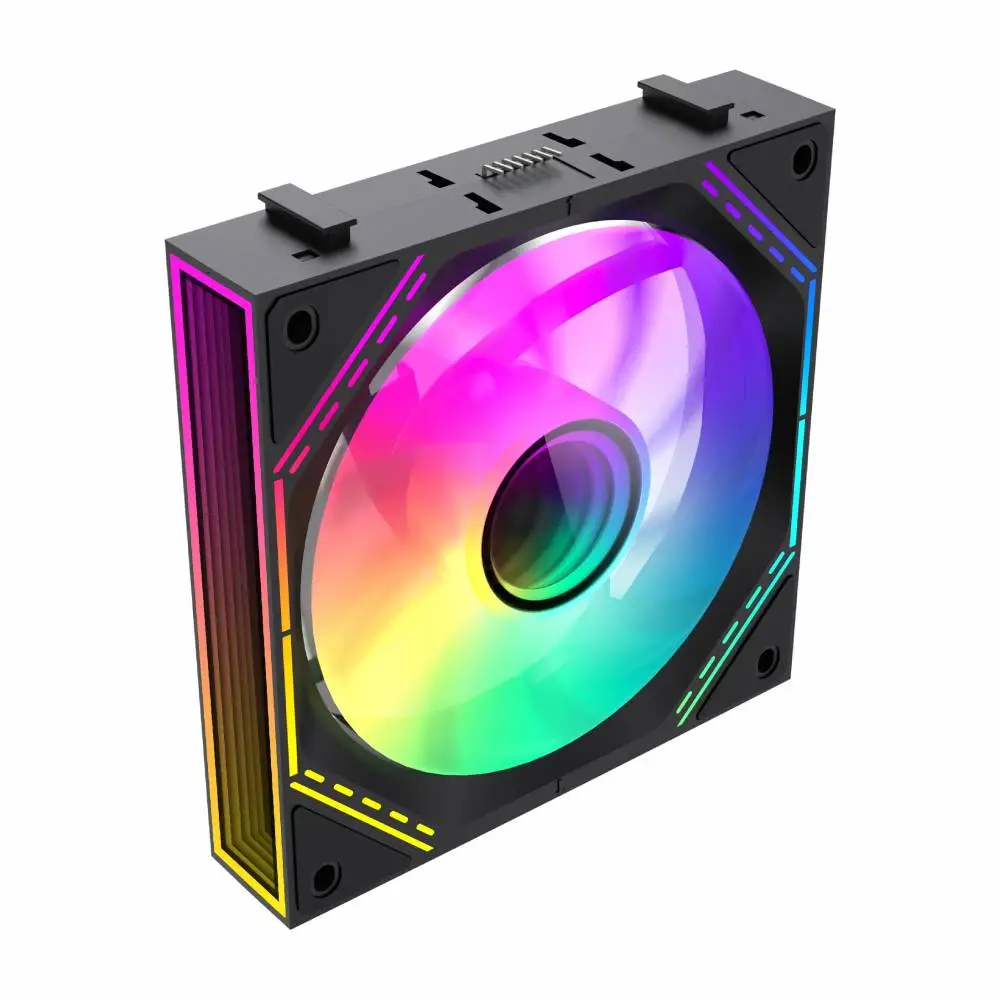 Комплект вентилатори Gamemax FN12A-S3I Black Fan Pack 3-in-1 3x120mm Daisy-Chain ARGB