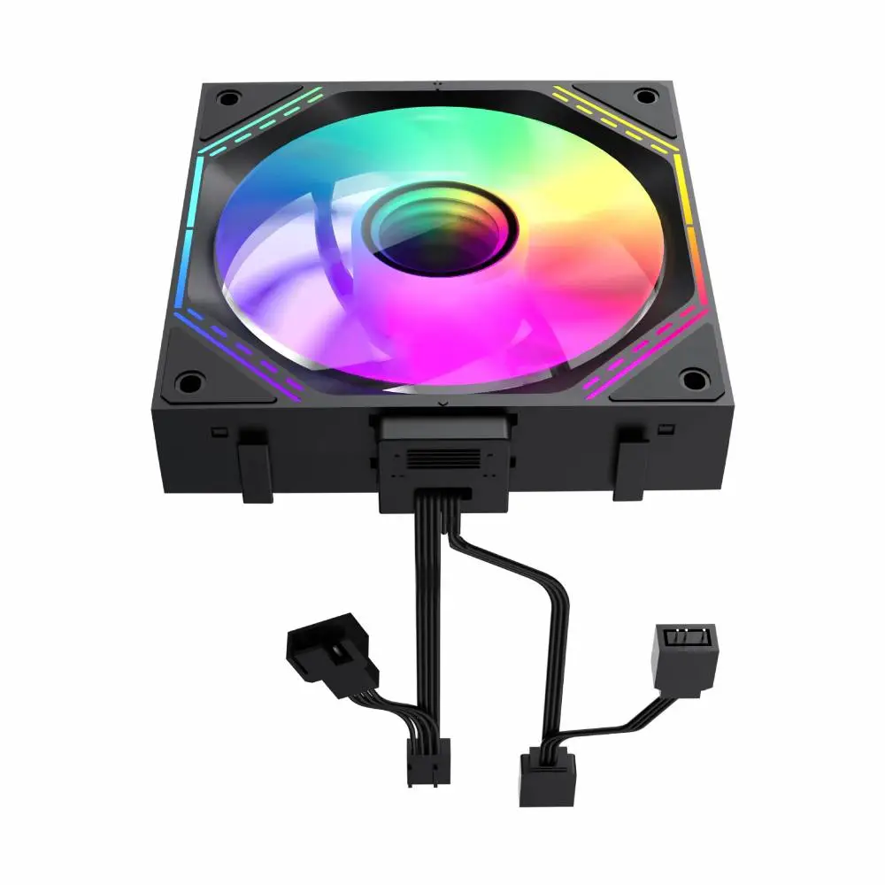 Комплект вентилатори Gamemax FN12A-S3I Black Fan Pack 3-in-1 3x120mm Daisy-Chain ARGB