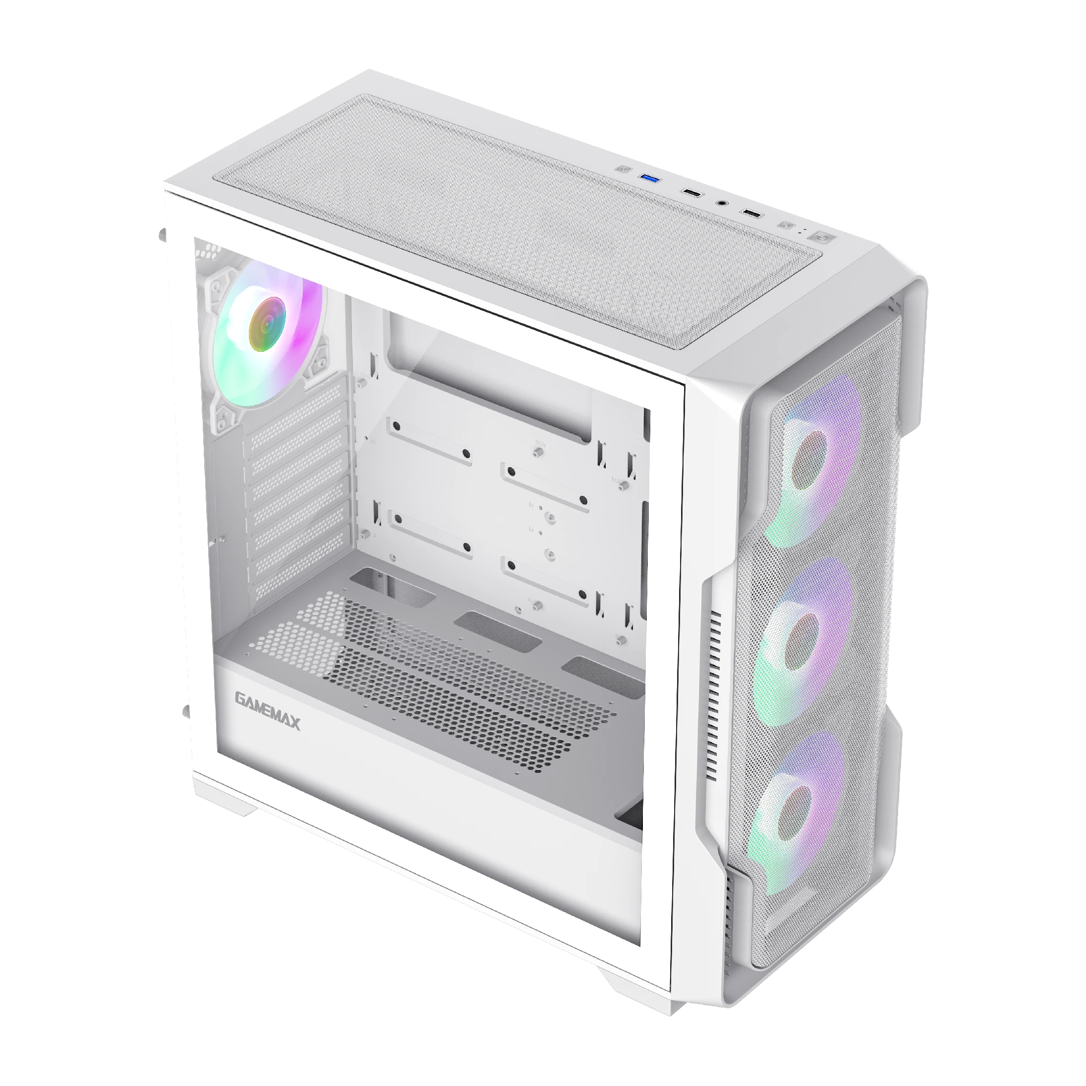 Кутия Gamemax SIEGE White Case EATX ARGB