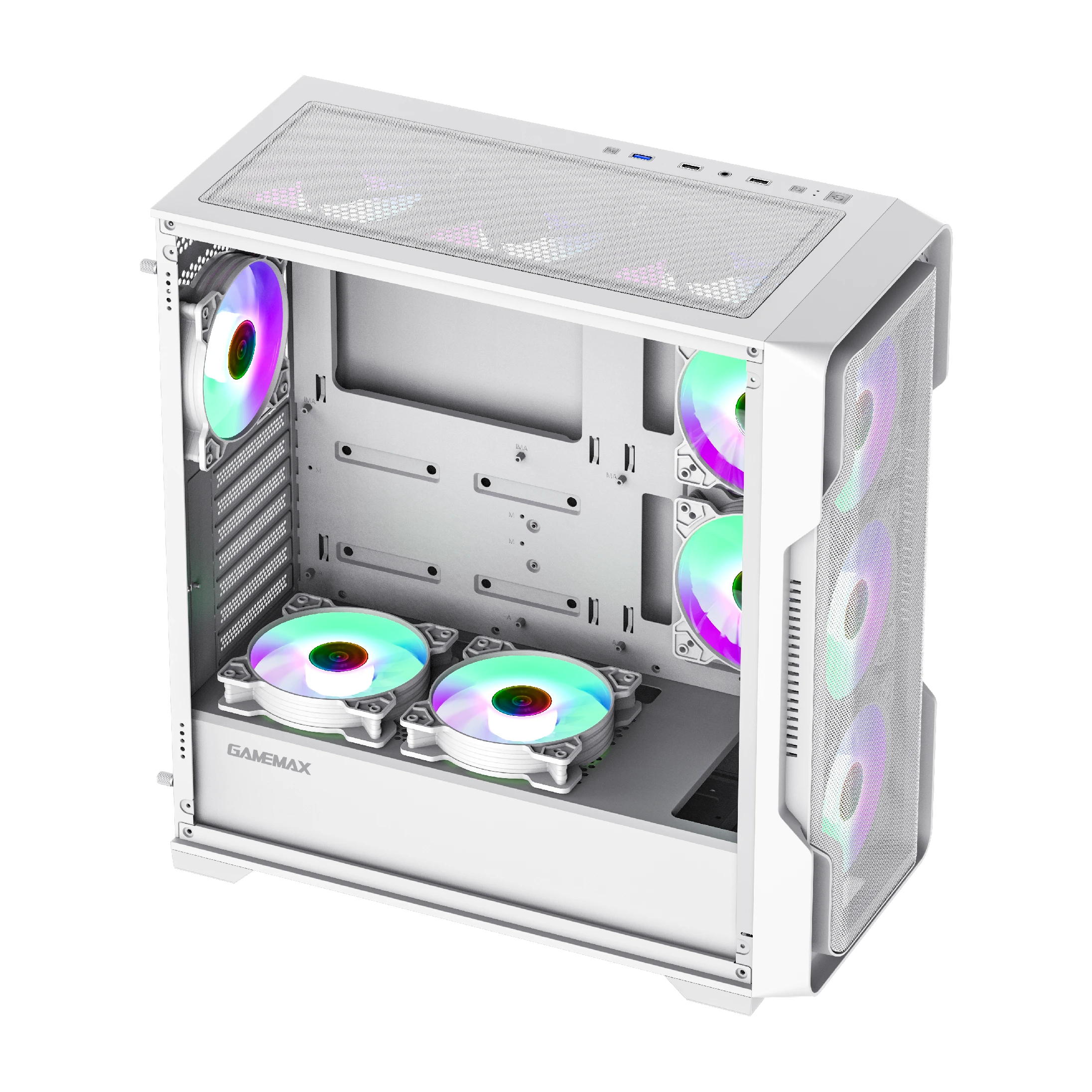 Кутия Gamemax SIEGE White Case EATX ARGB
