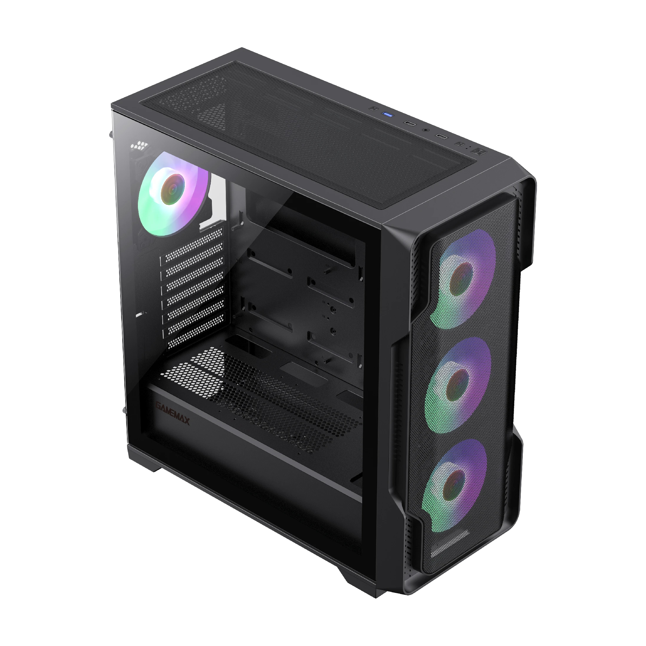 Кутия Gamemax SIEGE Black Case EATX ARGB