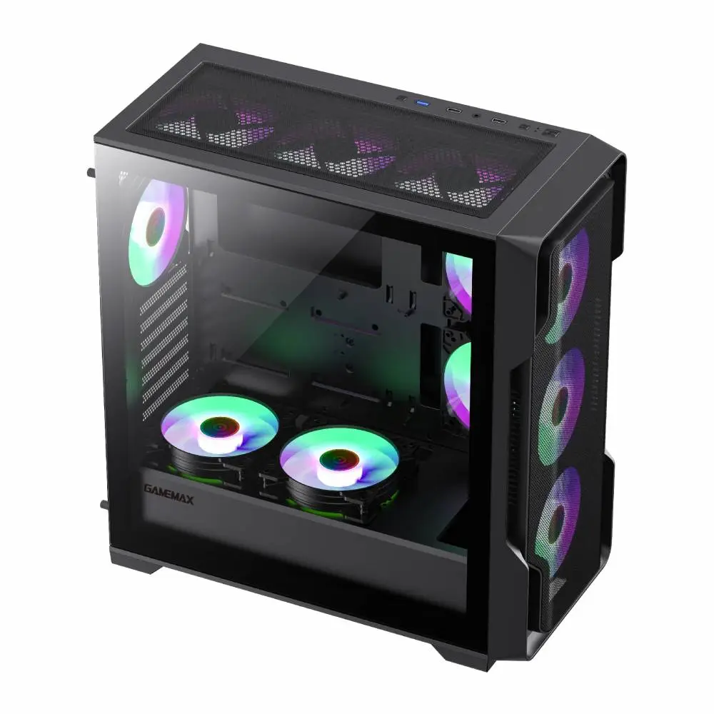 Кутия Gamemax SIEGE Black Case EATX ARGB