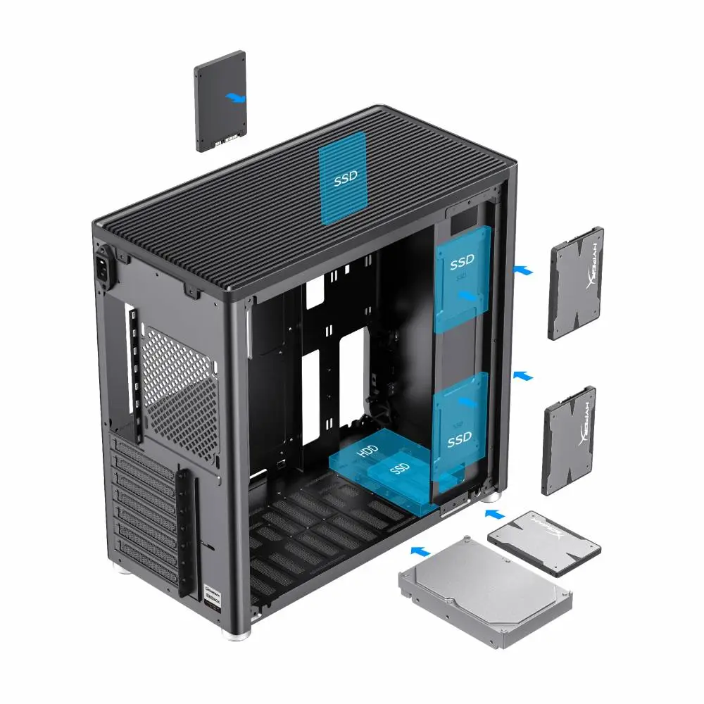 Кутия Gamemax MeshBOX Black Full Mesh Case ATX