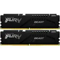Памет Kingston FURY Beast Black 64GB (2x32GB) DDR5 6000MHz CL30 XMP - KF560C30BBK2-64