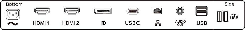Монитор Philips 279P1/00, 27", IPS, 4K UHD 3840x2160, 60hz, 4ms, USB-C, RJ45, HDMI
