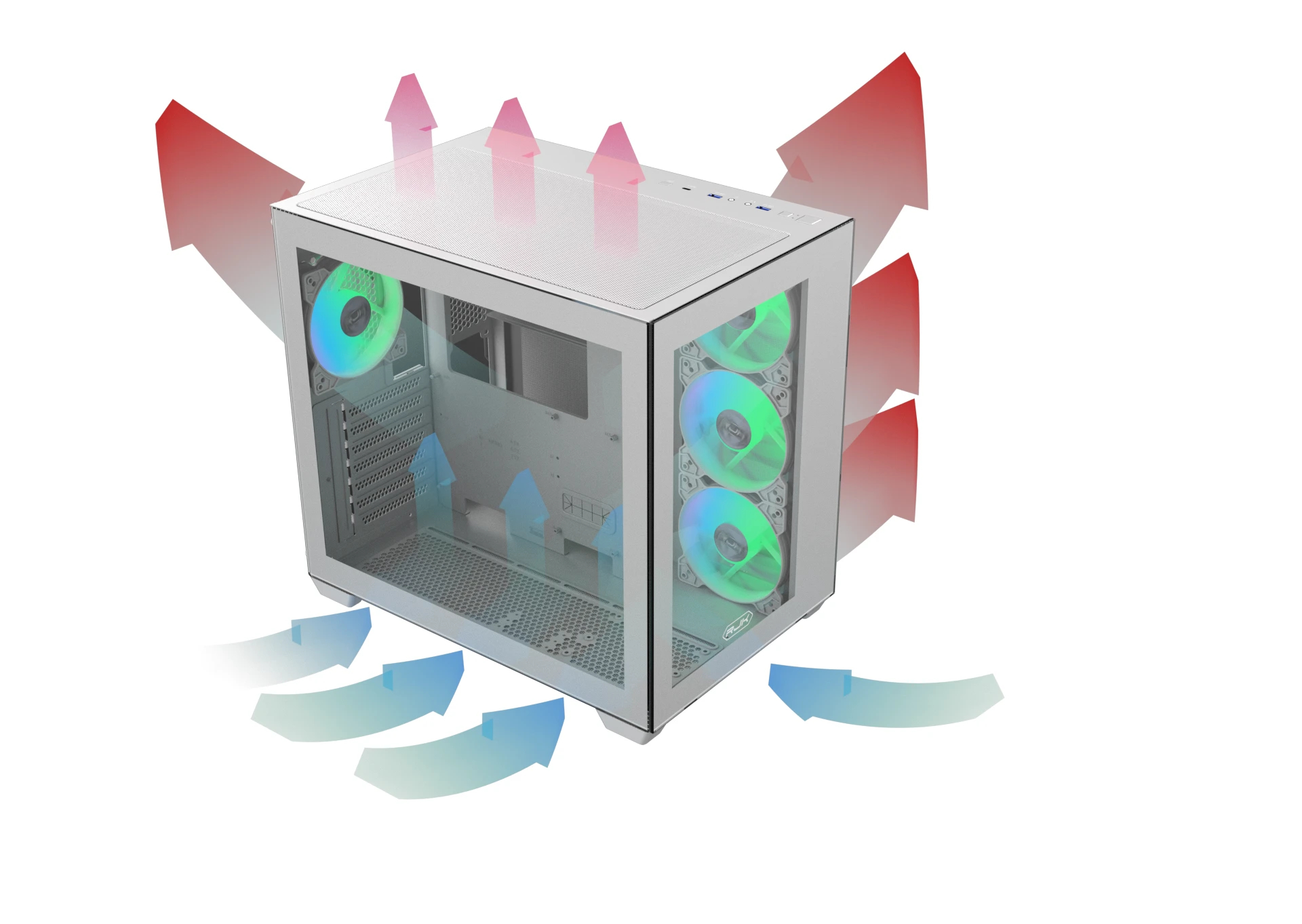 Кутия Raijintek PAEAN C7 WHITE TG4 Case ATX