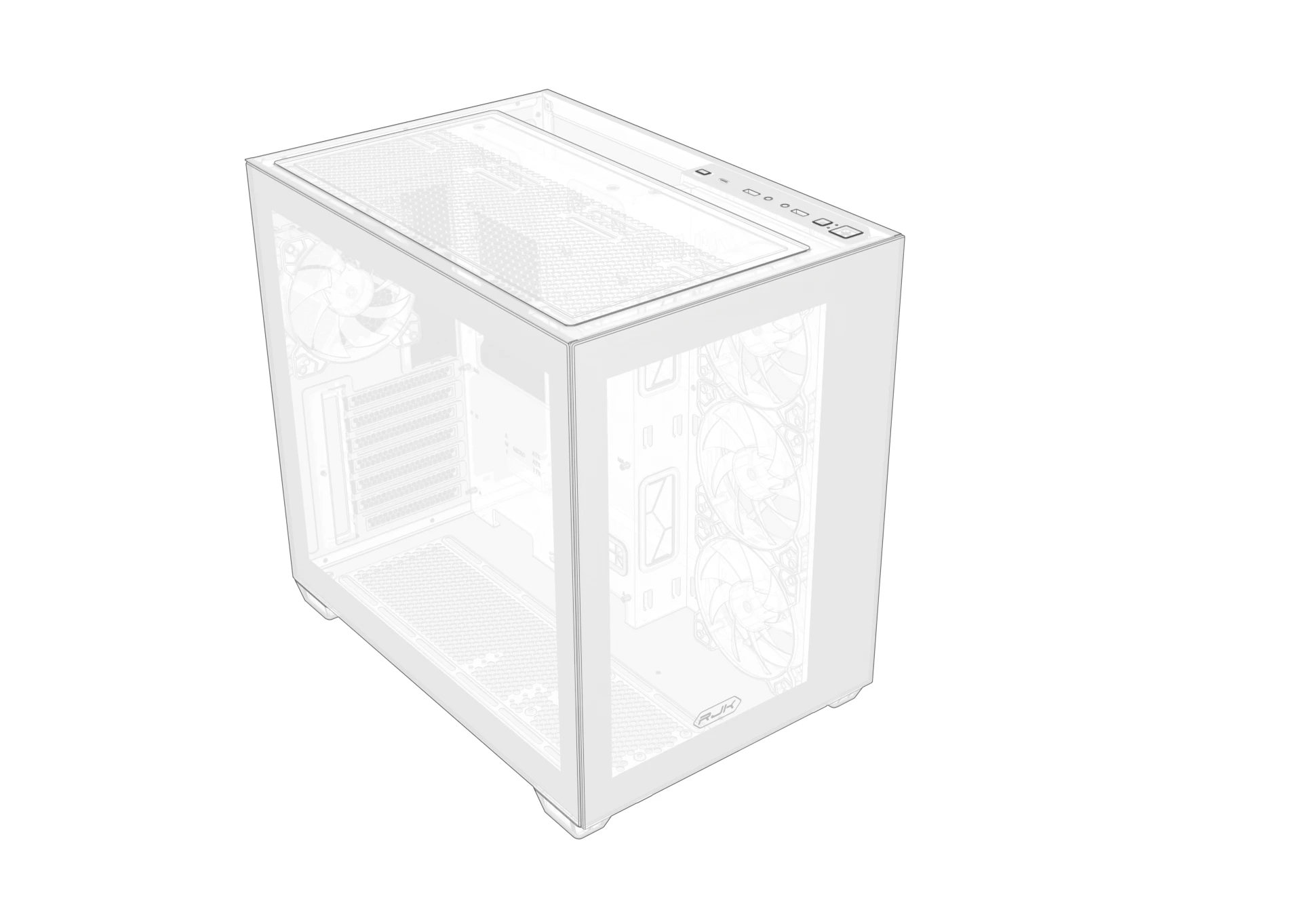 Кутия Raijintek PAEAN C7 WHITE TG4 Case ATX
