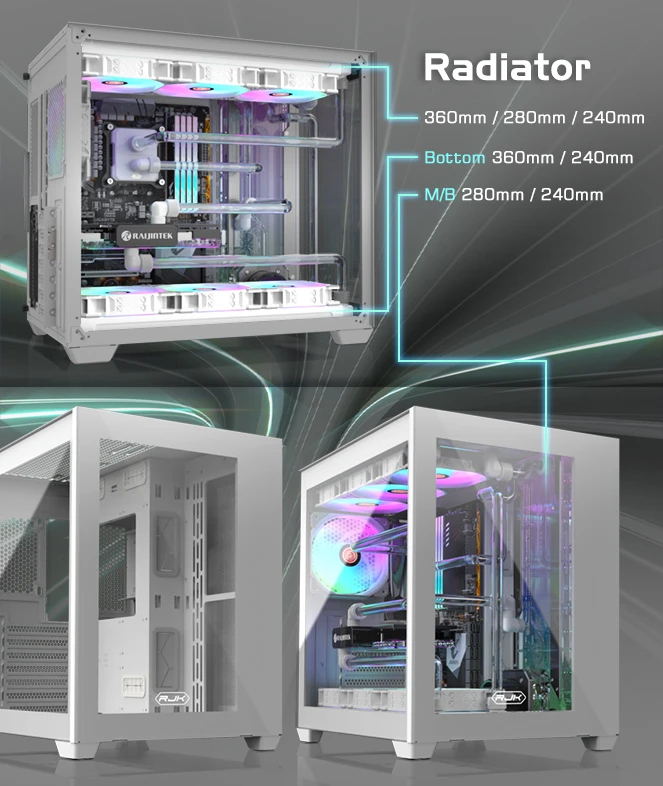 Кутия Raijintek PAEAN C7 WHITE TG4 Case ATX