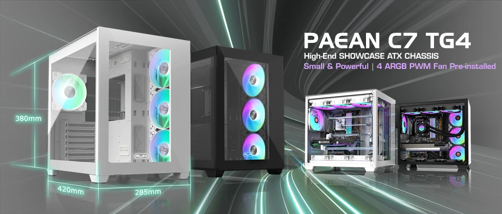 Кутия Raijintek PAEAN C7 WHITE TG4 Case ATX