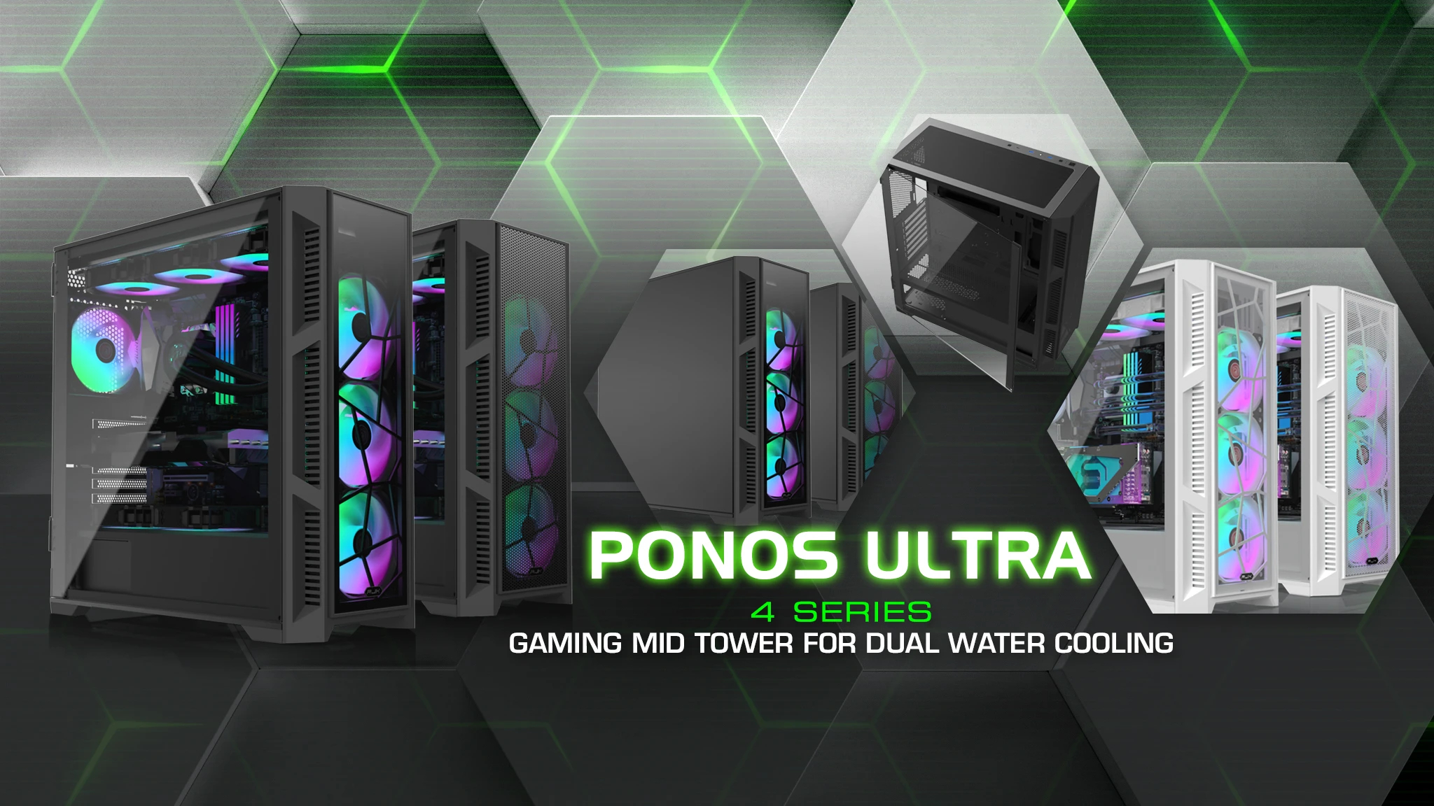 Кутия Raijintek PONOS ULTRA WHITE TG4 Case EATX