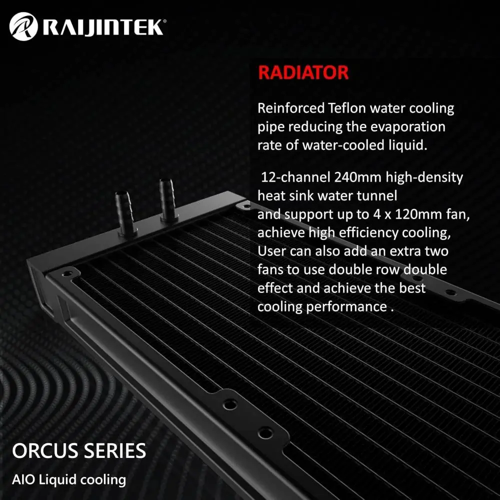 Водно охлаждане за процесор Raijintek ORCUS 120 RBW Water Cooling