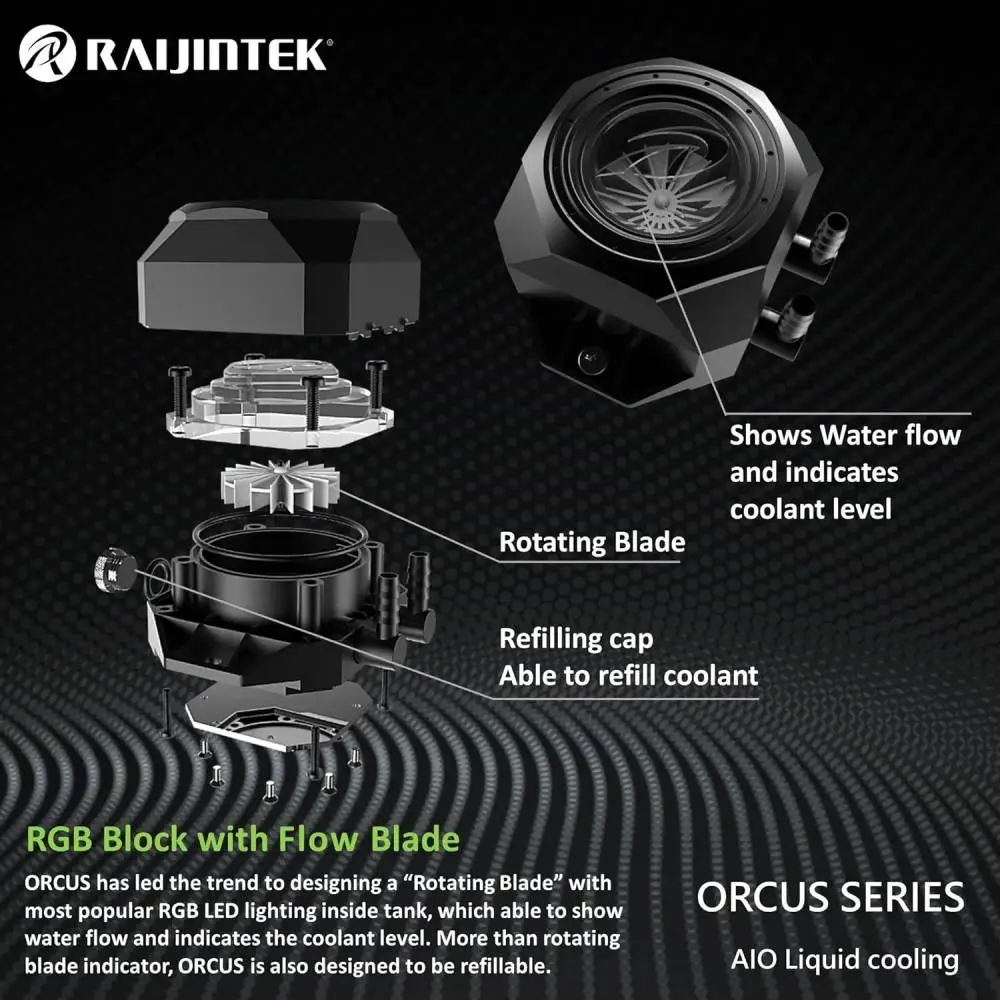 Водно охлаждане за процесор Raijintek ORCUS 120 RBW Water Cooling