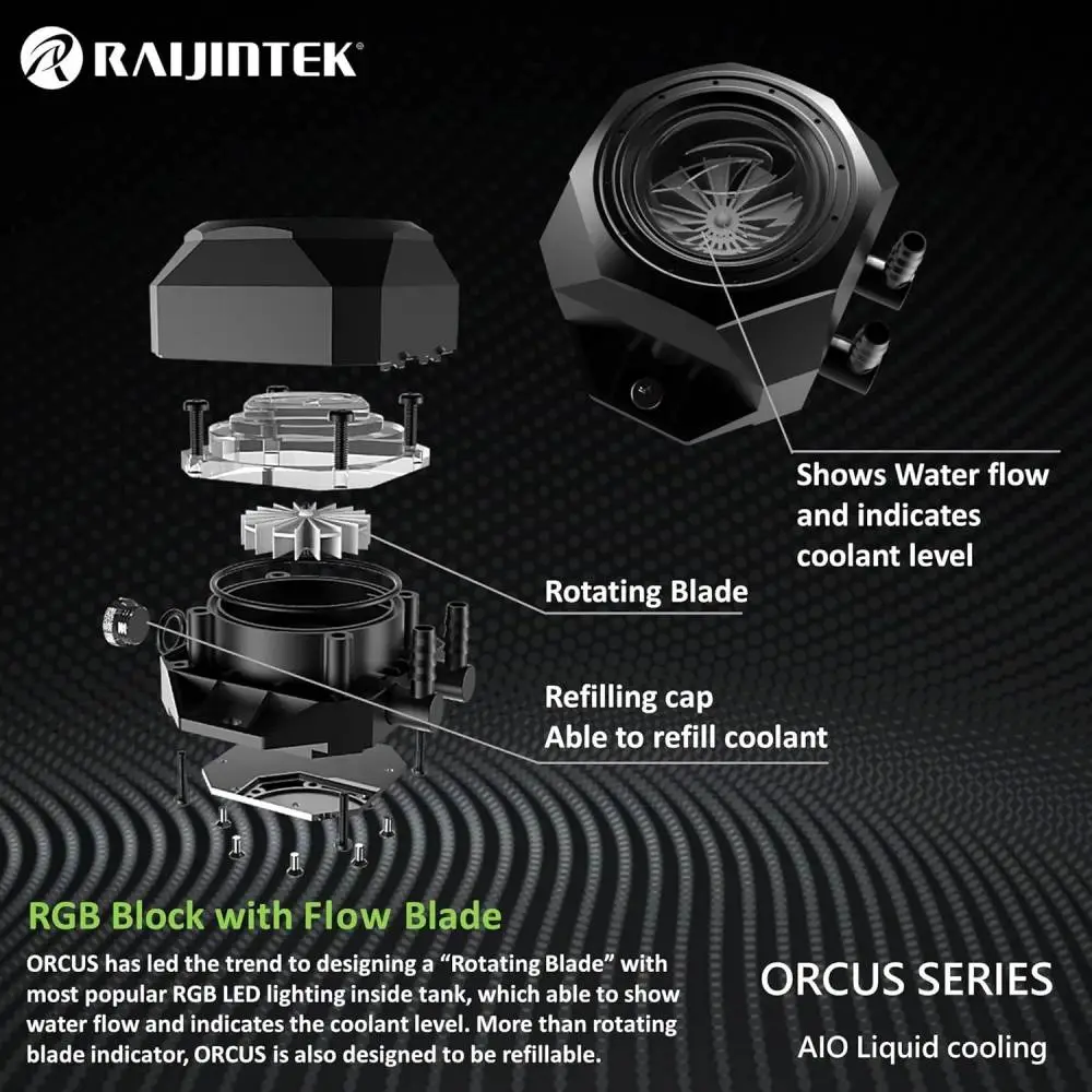 Водно охлаждане за процесор Raijintek ORCUS 140 RBW Water Cooling