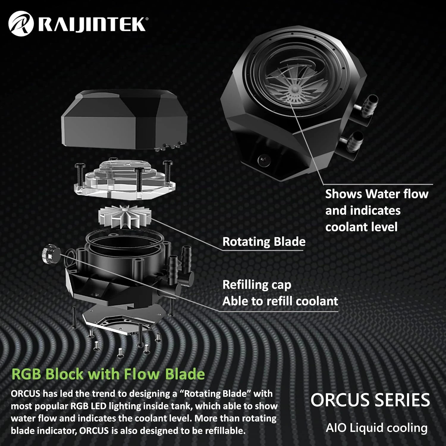 Водно охлаждане за процесор Raijintek ORCUS 140 RBW Water Cooling