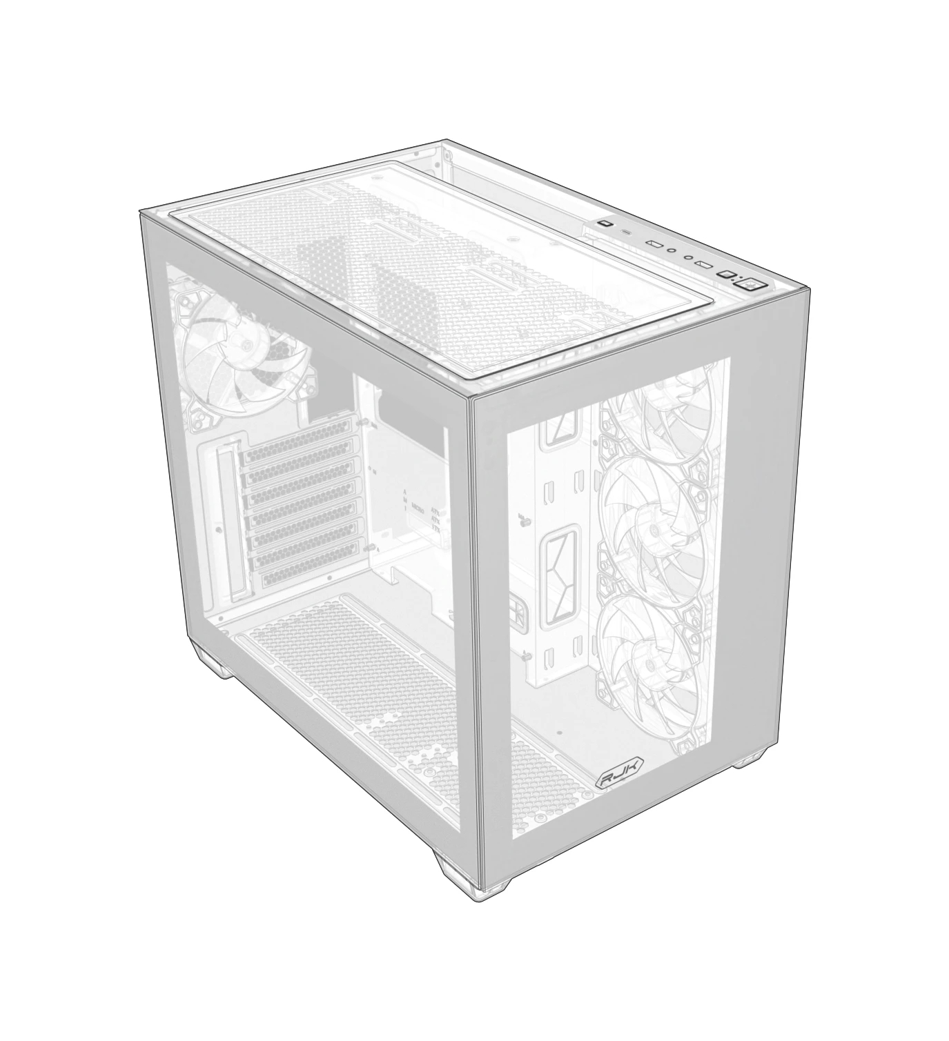 Кутия Raijintek PAEAN C7 White Case ATX