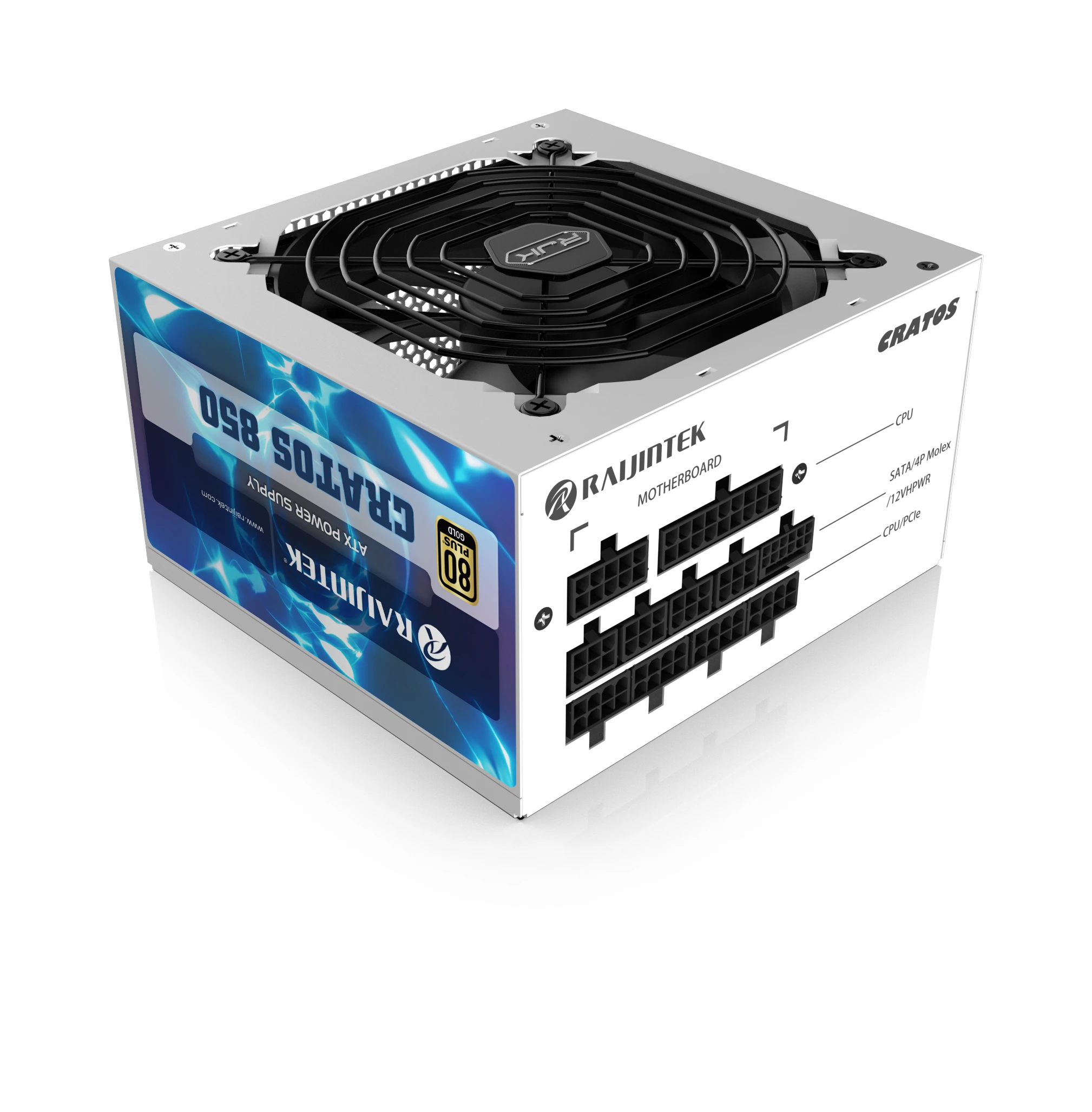 Захранване Raijintek CRATOS 850 PSU ATX 3.0 850W 80 Plus Gold PCIe Gen5 White