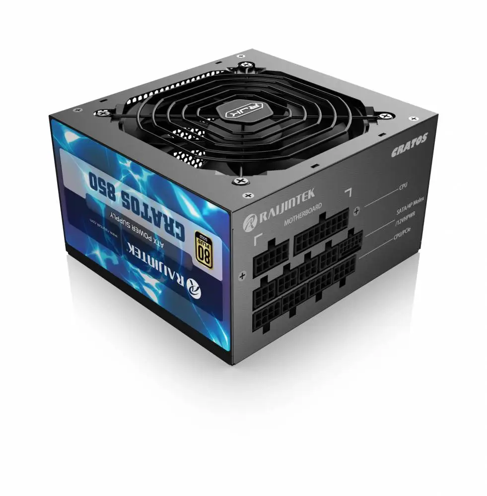 Захранване Raijintek CRATOS 850 PSU ATX 3.0 850W 80 Plus Gold PCIe Gen5 Black
