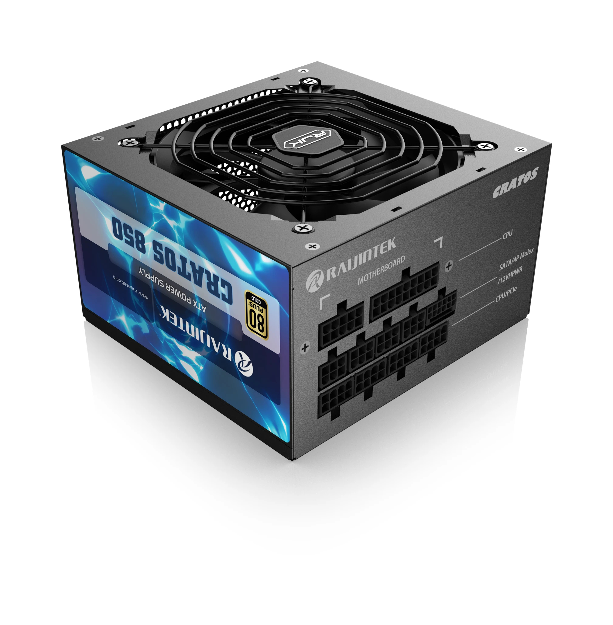 Захранване Raijintek CRATOS 850 PSU ATX 3.0 850W 80 Plus Gold PCIe Gen5 Black