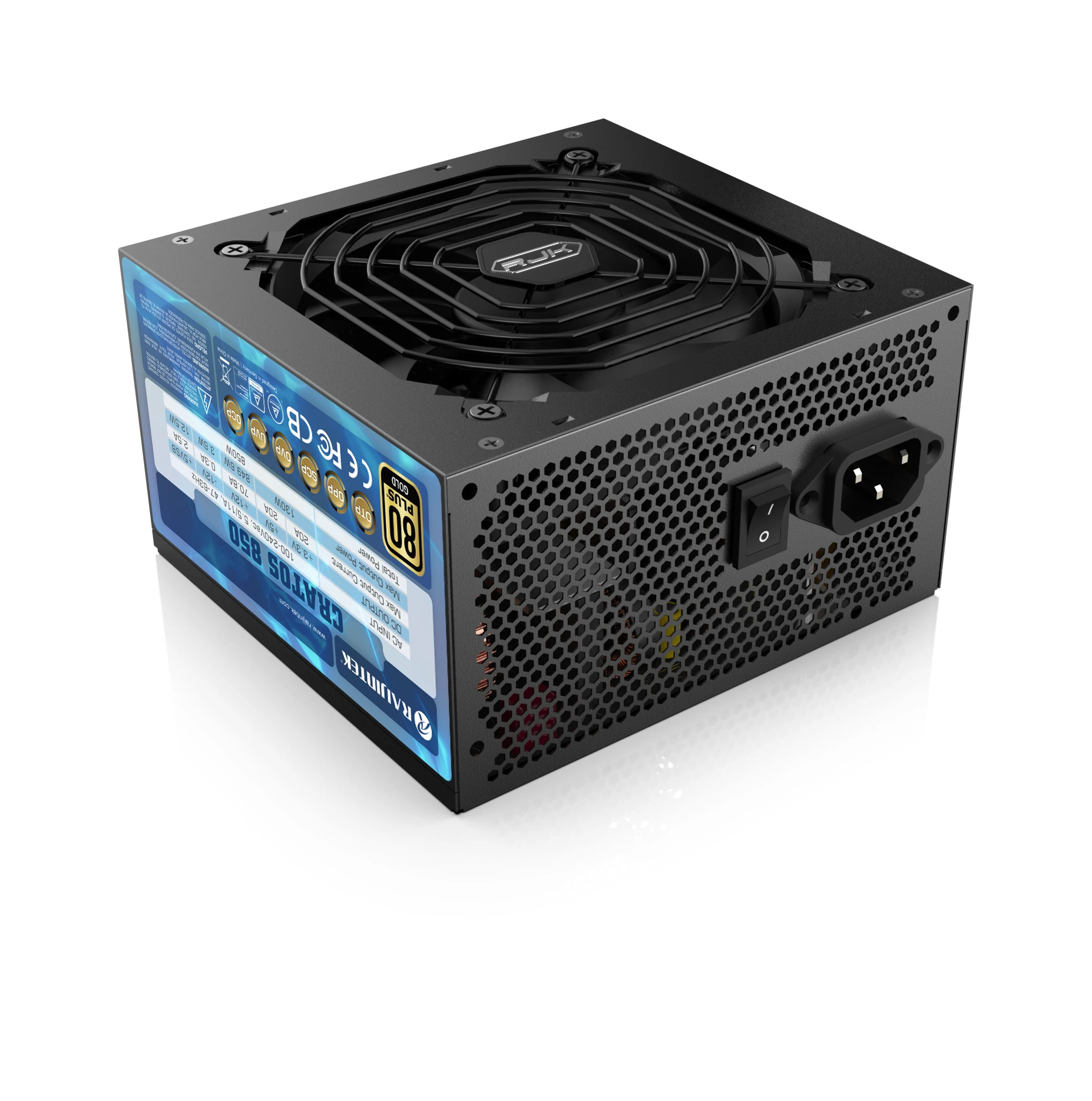 Захранване Raijintek CRATOS 850 PSU ATX 3.0 850W 80 Plus Gold PCIe Gen5 Black