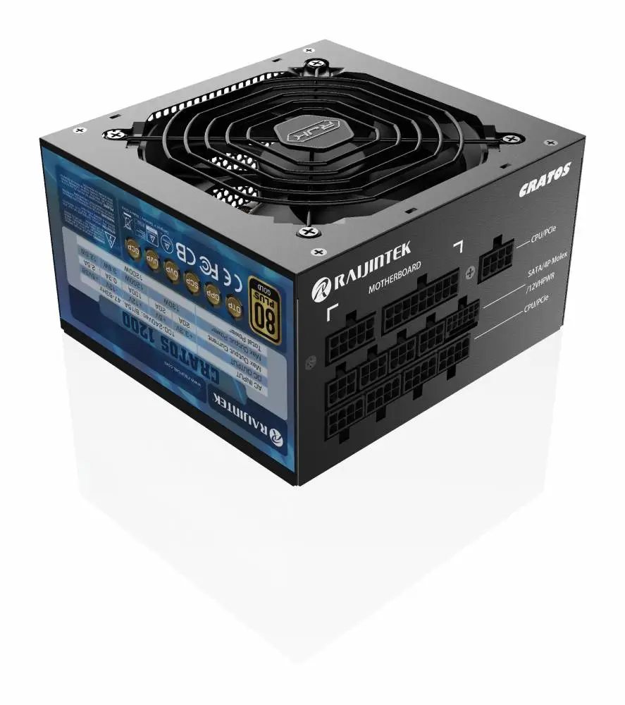 Τροφοδοτικό Raijintek CRATOS 1200 PSU ATX 3.0 1200W 80 Plus Gold PCIe Gen5 Black