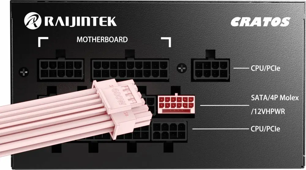 Захранване Raijintek CRATOS 1000 PSU ATX 3.0 1000W 80 Plus Gold PCIe Gen5 White