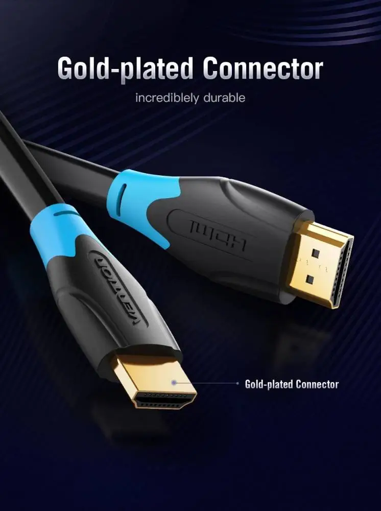 Vention Кабел HDMI v2.0 M / M 4K/60Hz Gold - 15M Black - AACBN