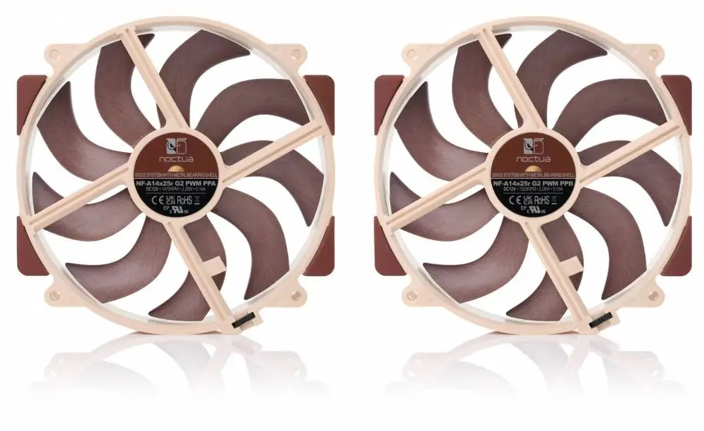 Σύνολο ανεμιστήρων Noctua NF-A14x25r G2 PWM Sx2-PP 140mm
