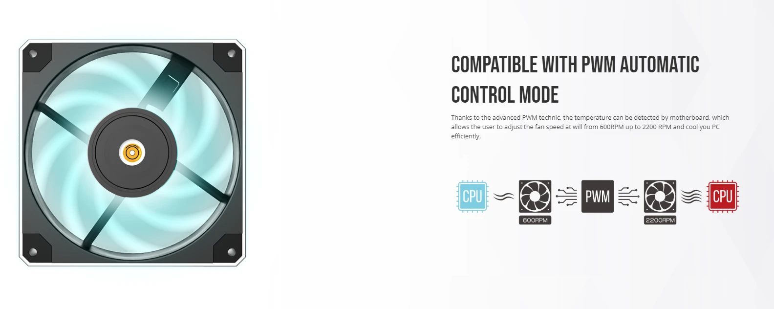 Вентилатор Montech METAL 120 PWM Fan 120mm PWM