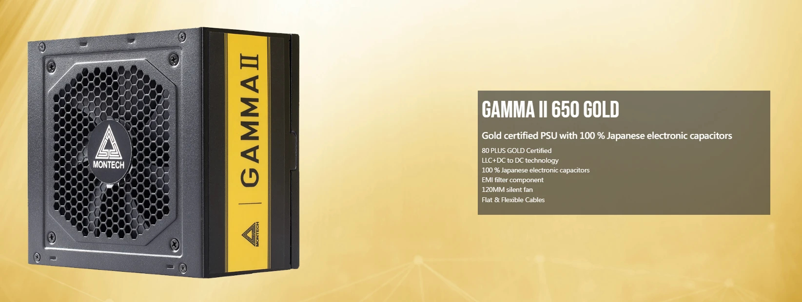 Захранване Montech GAMMA II 650 PSU 650W 80 Plus Gold