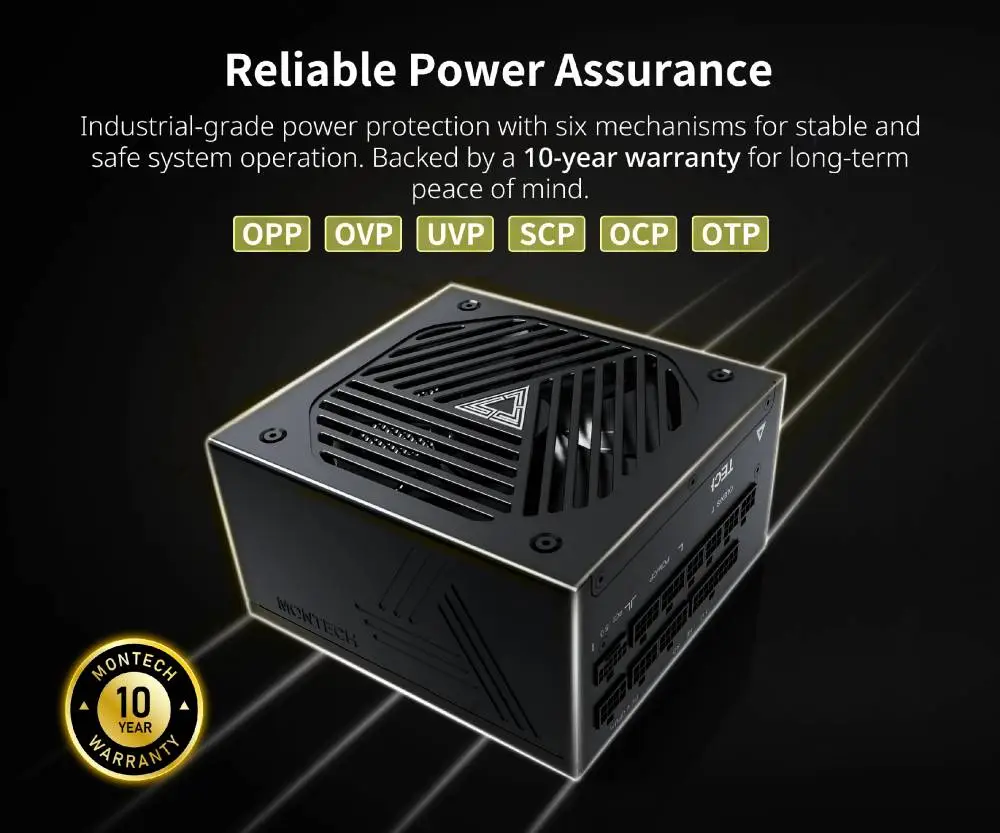 Захранване Montech TITAN GOLD 1000 (1000W) PSU 80 Plus Gold ATX 3.0 Full Modular