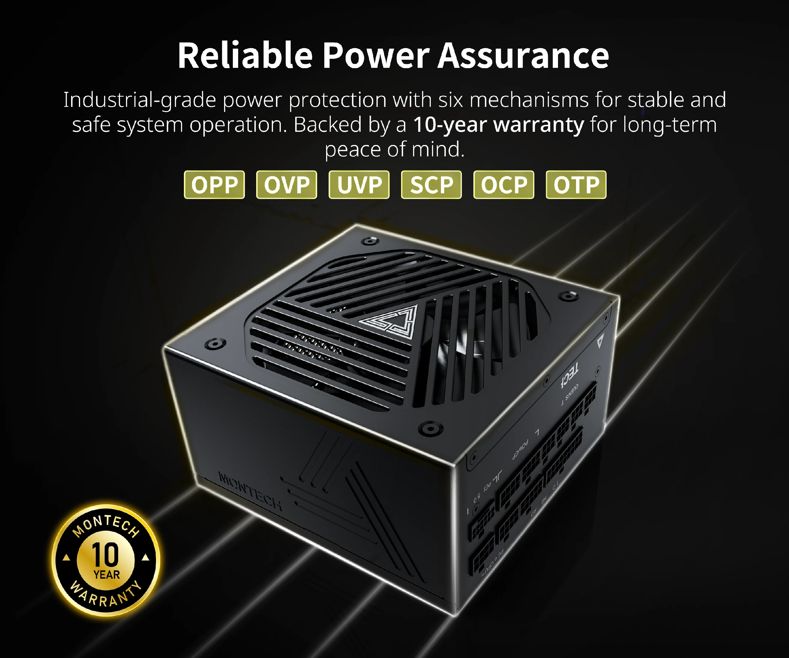 Захранване Montech TITAN GOLD 1000 (1000W) PSU 80 Plus Gold ATX 3.0 Full Modular