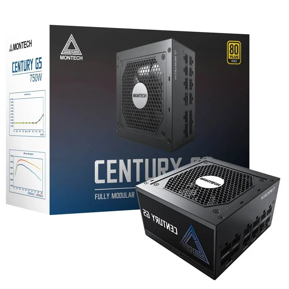 Захранване Montech CENTURY G5 750 (750W) 80 Plus Gold PSU ATX 3.0 Full Modular