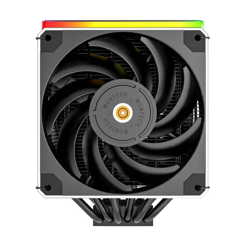 Охладител за процесор Montech METAL DT24 PREMIUM CPU Cooler Dual Tower ARGB Black