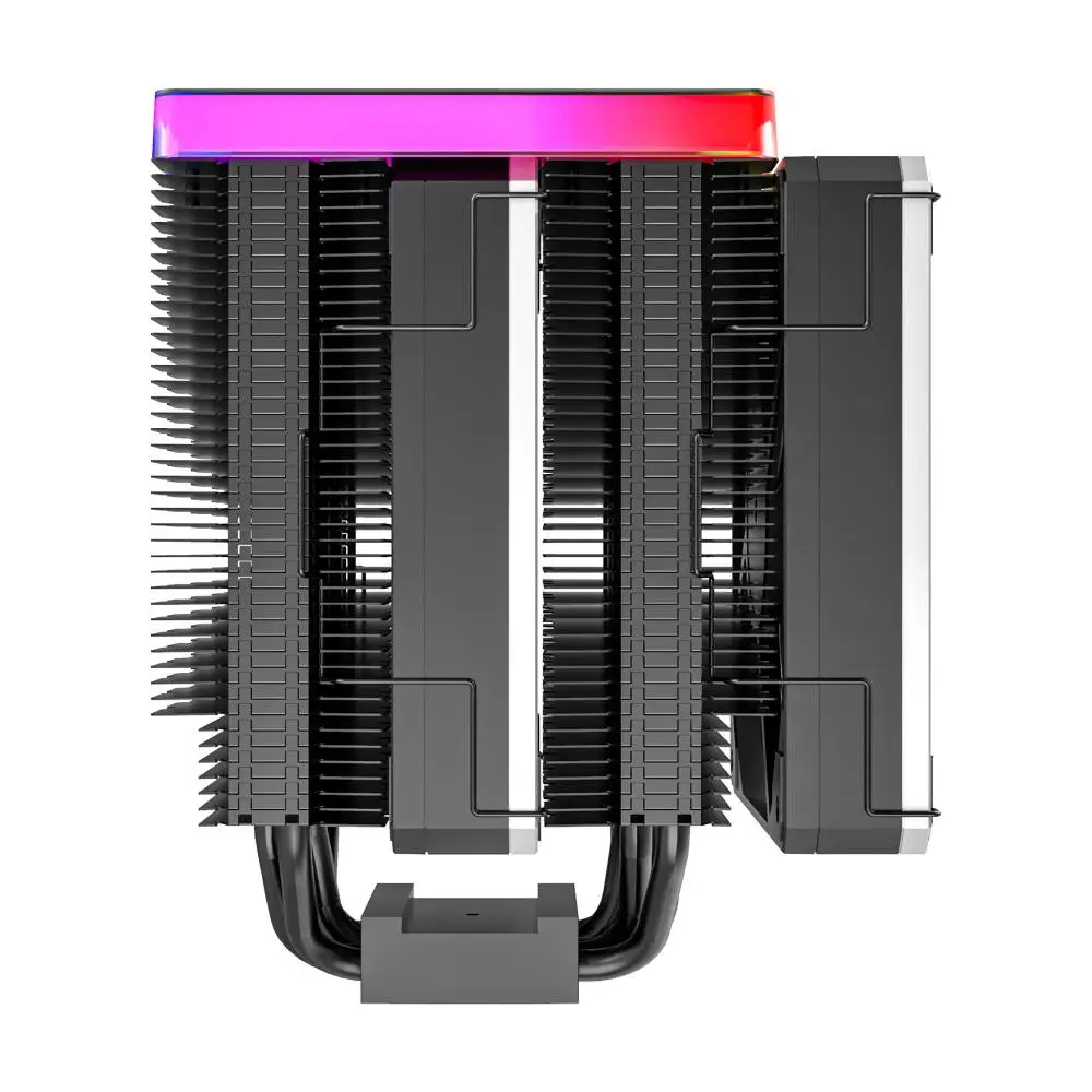 Охладител за процесор Montech METAL DT24 PREMIUM CPU Cooler Dual Tower ARGB Black