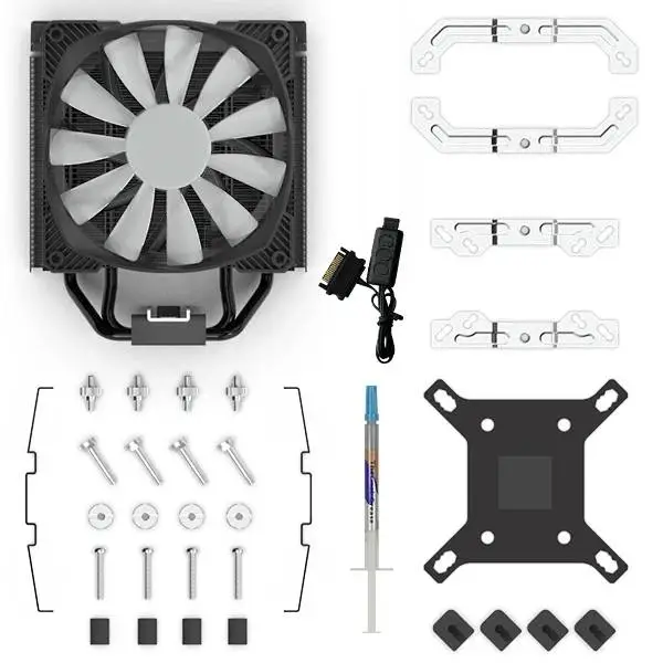 Охладител за процесор Montech AIR COOLER 210 CPU Cooler ARGB Black