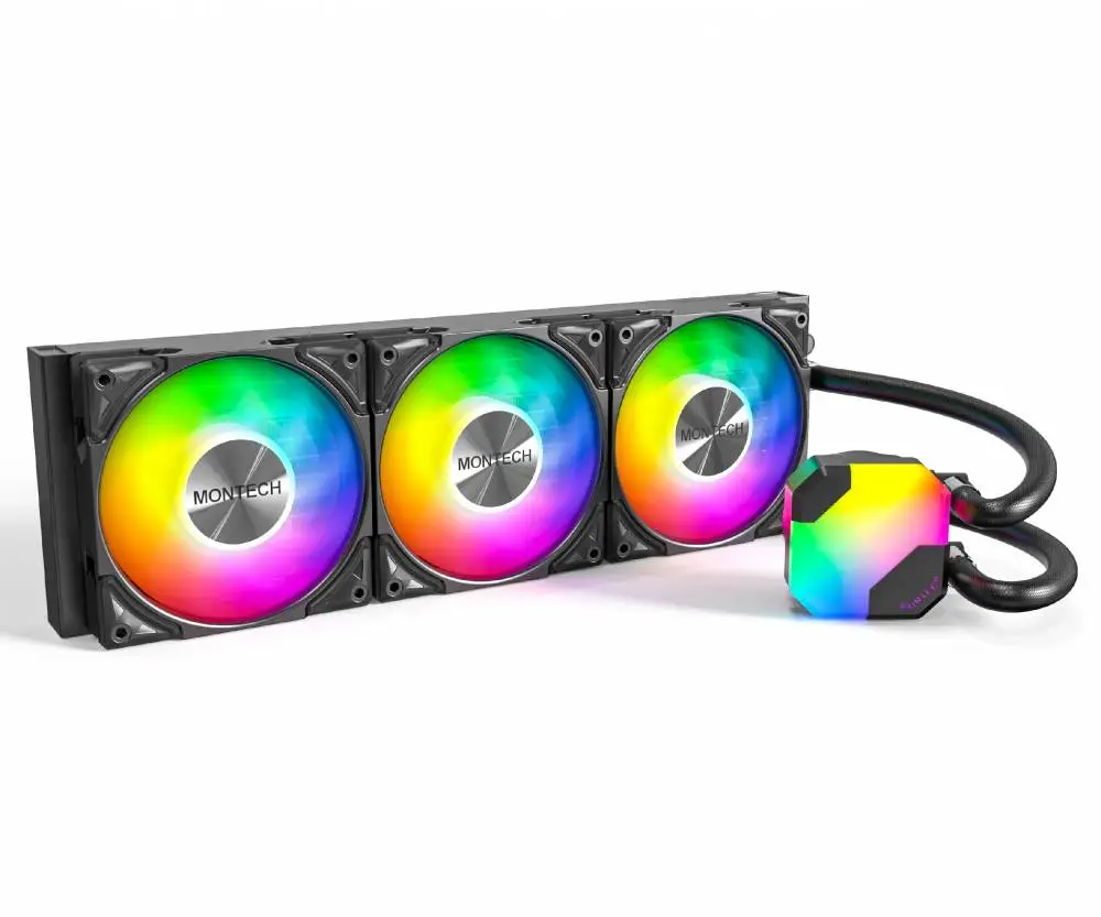 Wasserkühlung für Prozessor Montech Hyper Flow ARGB 360 CPU Liquid Cooler Schwarz