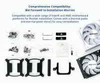 Водно охлаждане за процесор Montech Hyper Flow ARGB 360 CPU Liquid Cooler Black
