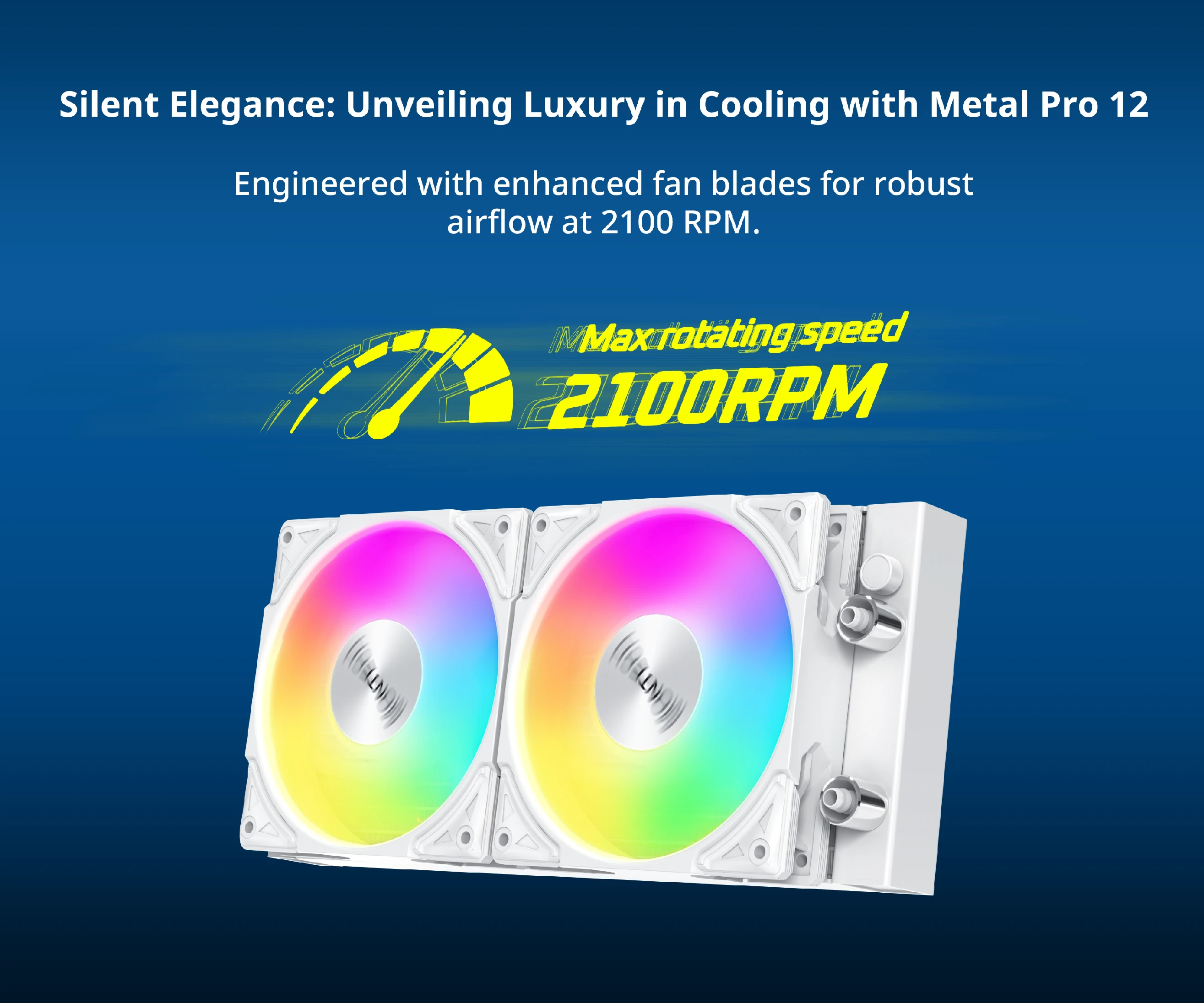 Водно охлаждане за процесор Montech Hyper Flow ARGB 240 CPU Liquid Cooler White