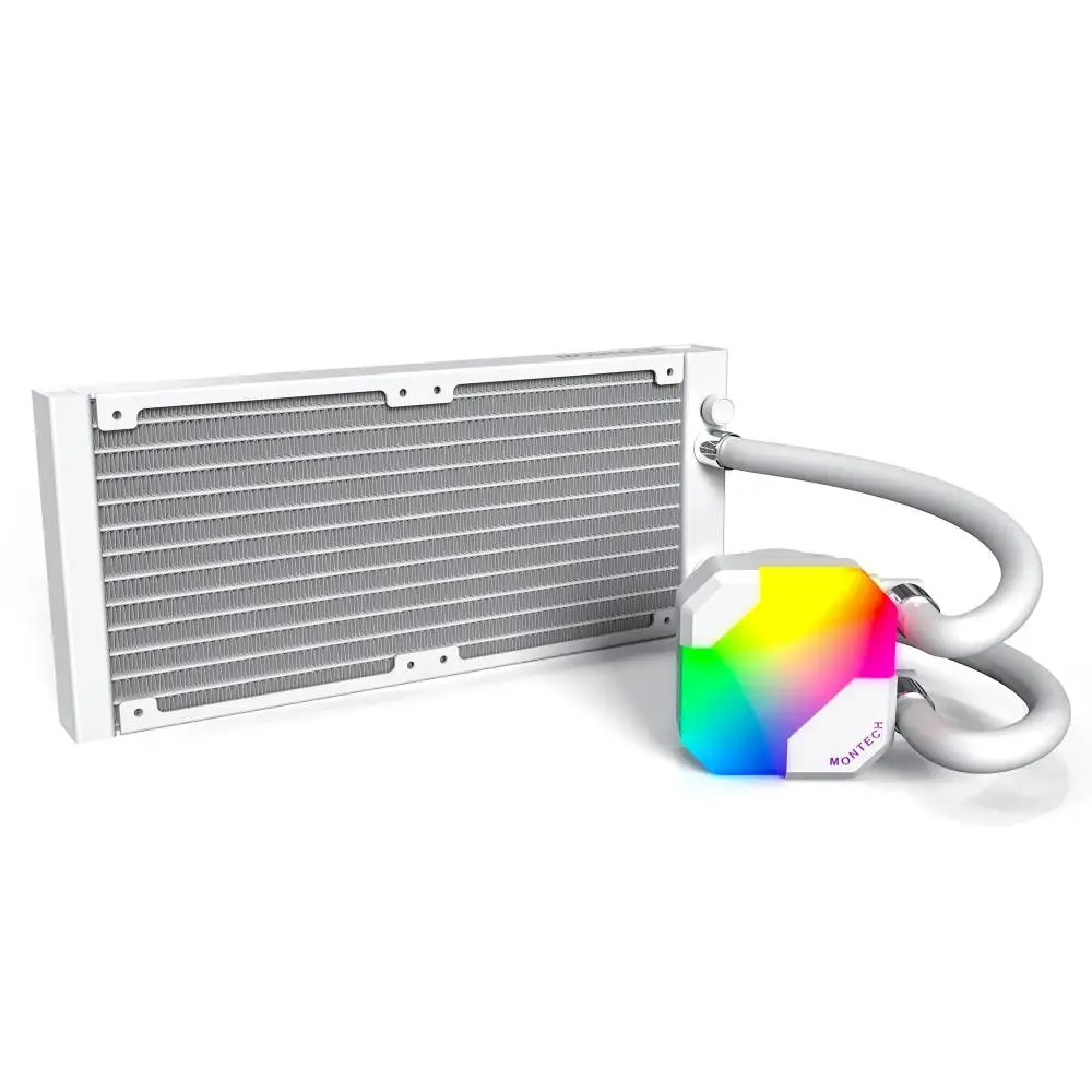Водно охлаждане за процесор Montech Hyper Flow ARGB 240 CPU Liquid Cooler White