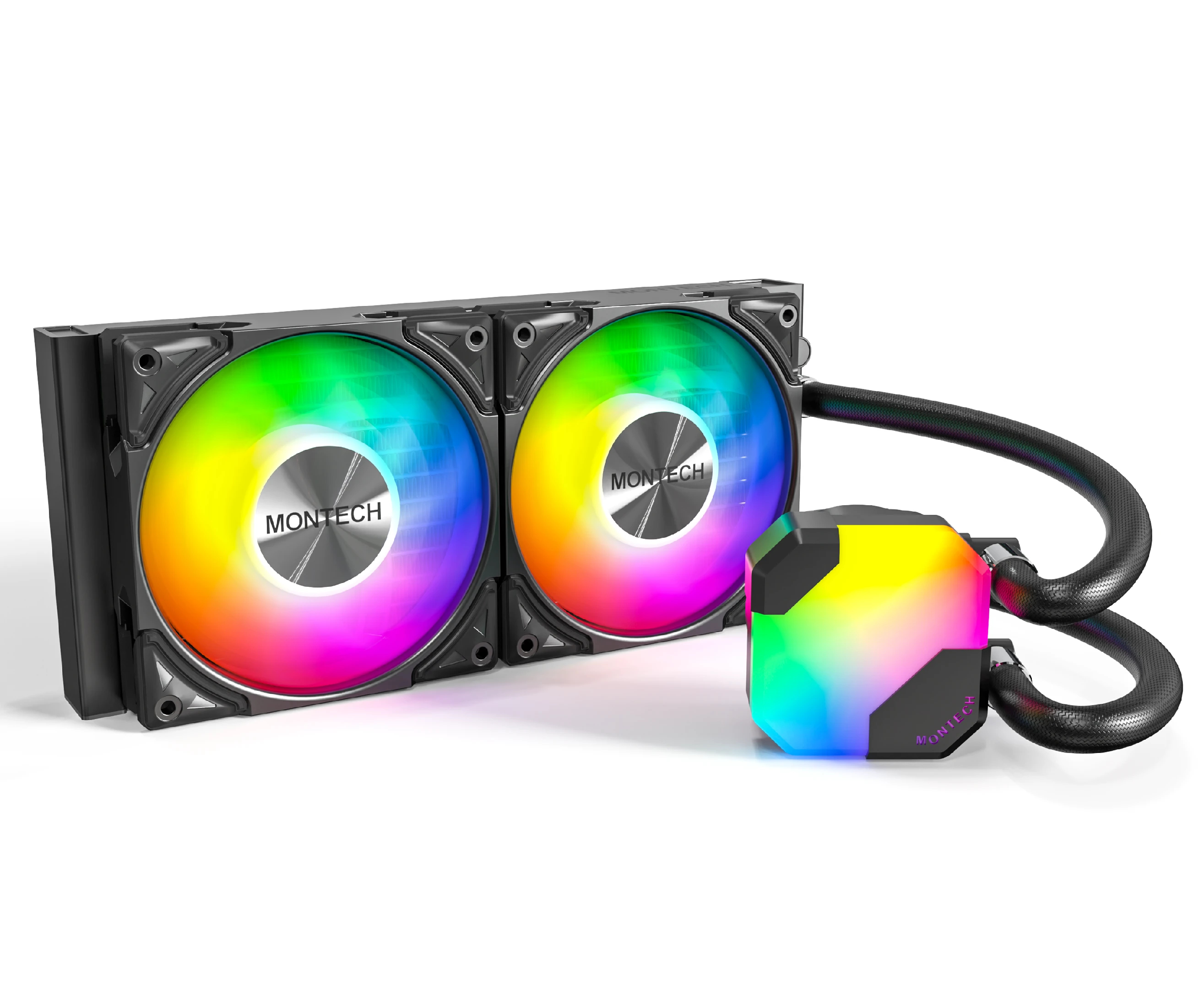 Водно охлаждане за процесор Montech Hyper Flow ARGB 240 CPU Liquid Cooler Black