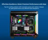 Водно охлаждане за процесор Montech Hyper Flow ARGB 240 CPU Liquid Cooler Black