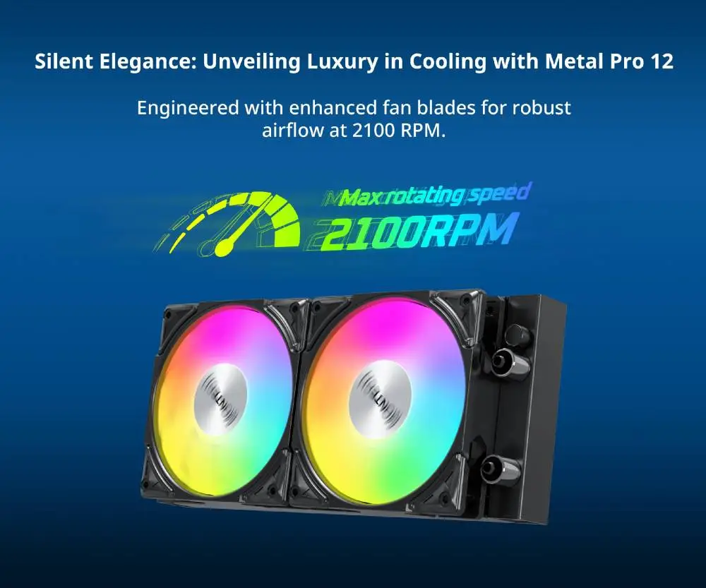 Водно охлаждане за процесор Montech Hyper Flow ARGB 240 CPU Liquid Cooler Black