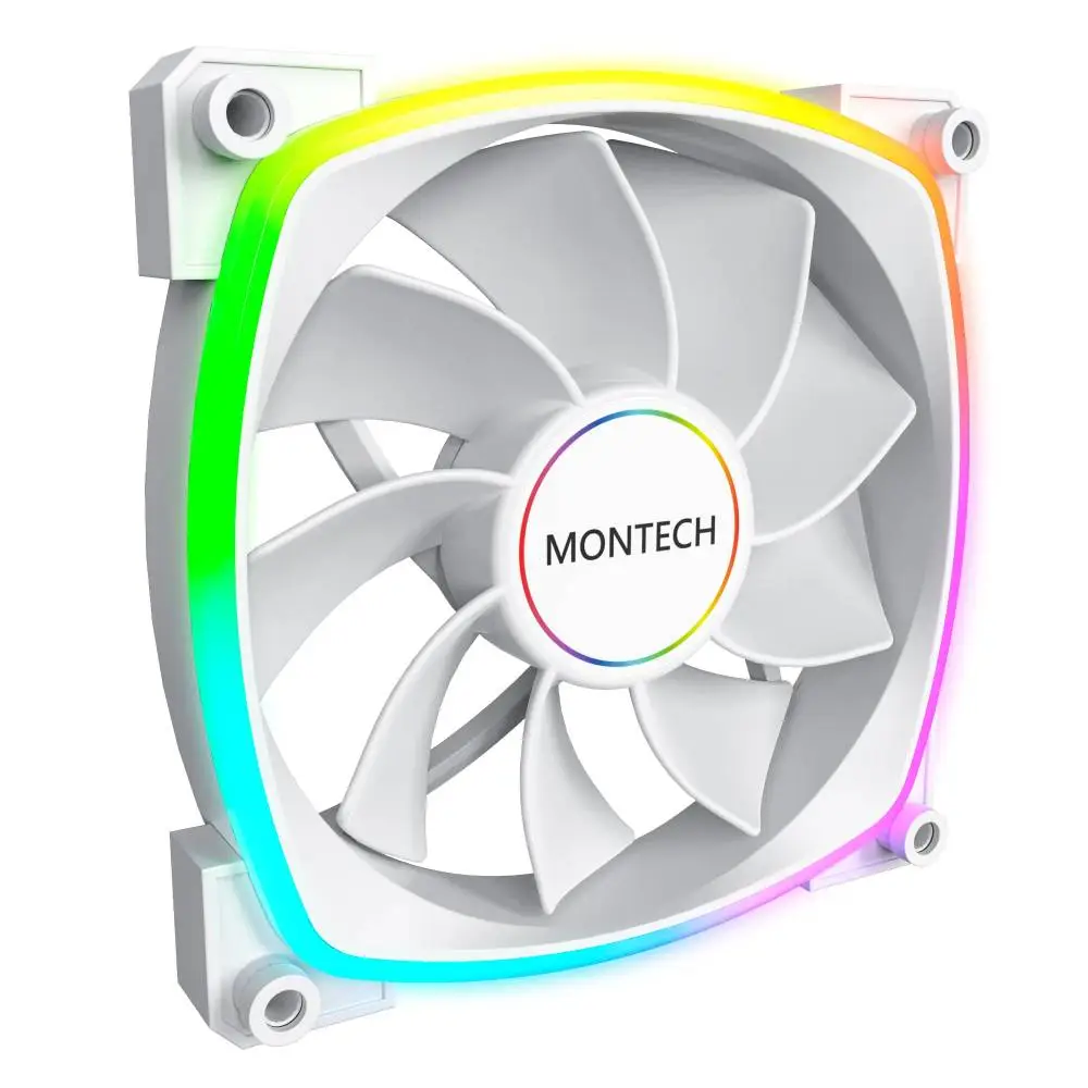 Вентилатор Montech RX140 PWM REVERSE Fan 140mm ARGB White