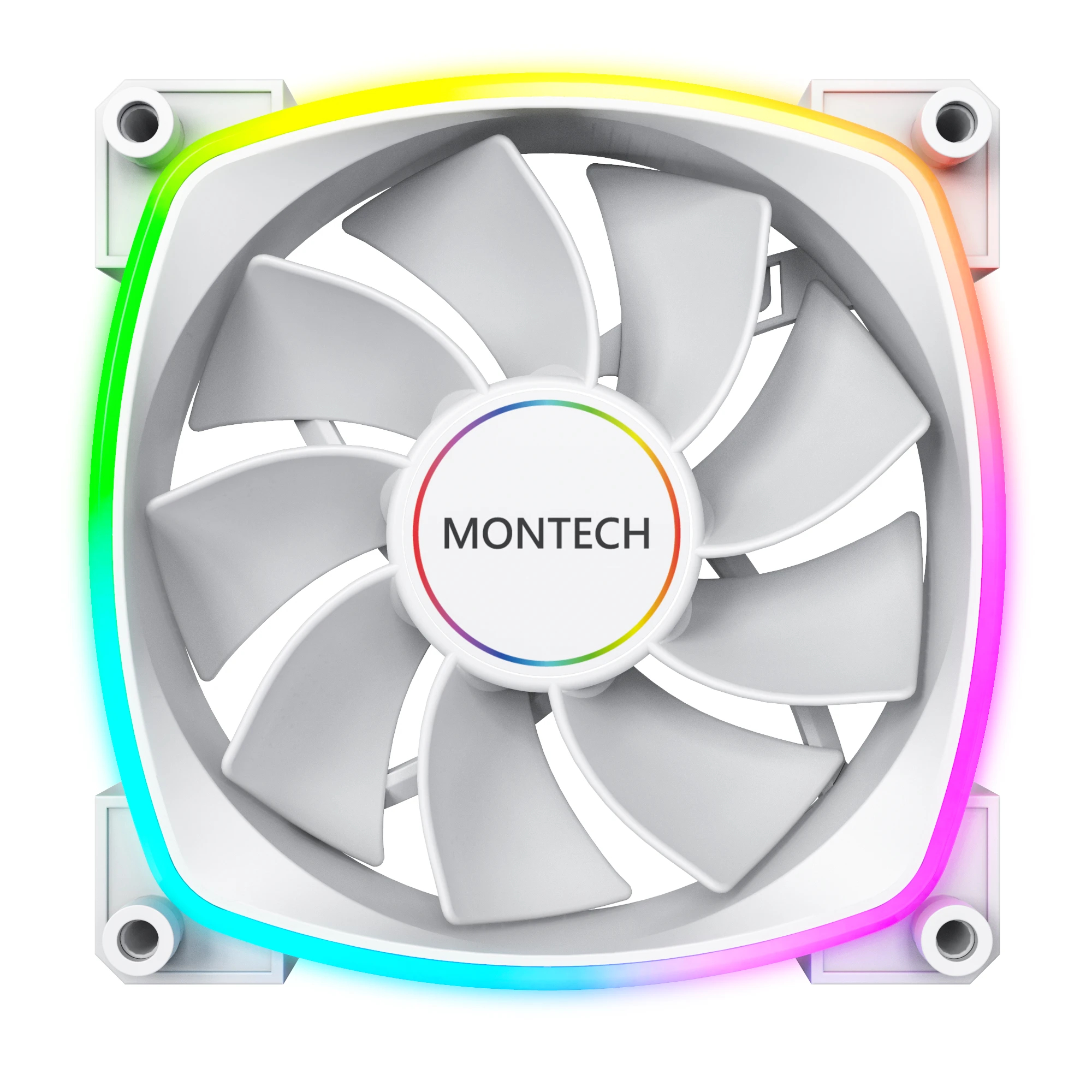 Ανεμιστήρας Montech RX140 PWM REVERSE Fan 140mm ARGB Λευκός