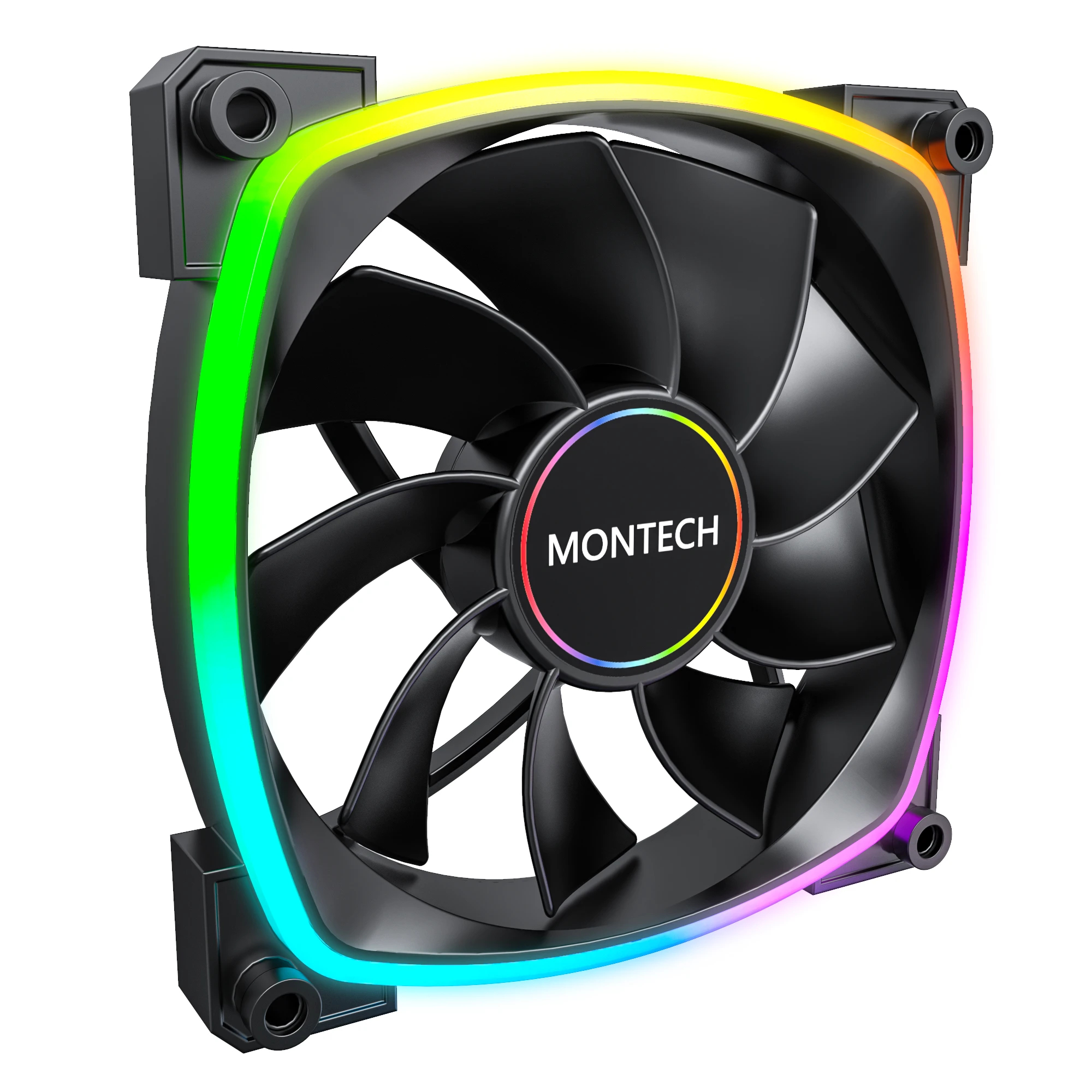 Ventilateur Montech RX140 PWM REVERSE Fan 140mm ARGB Noir