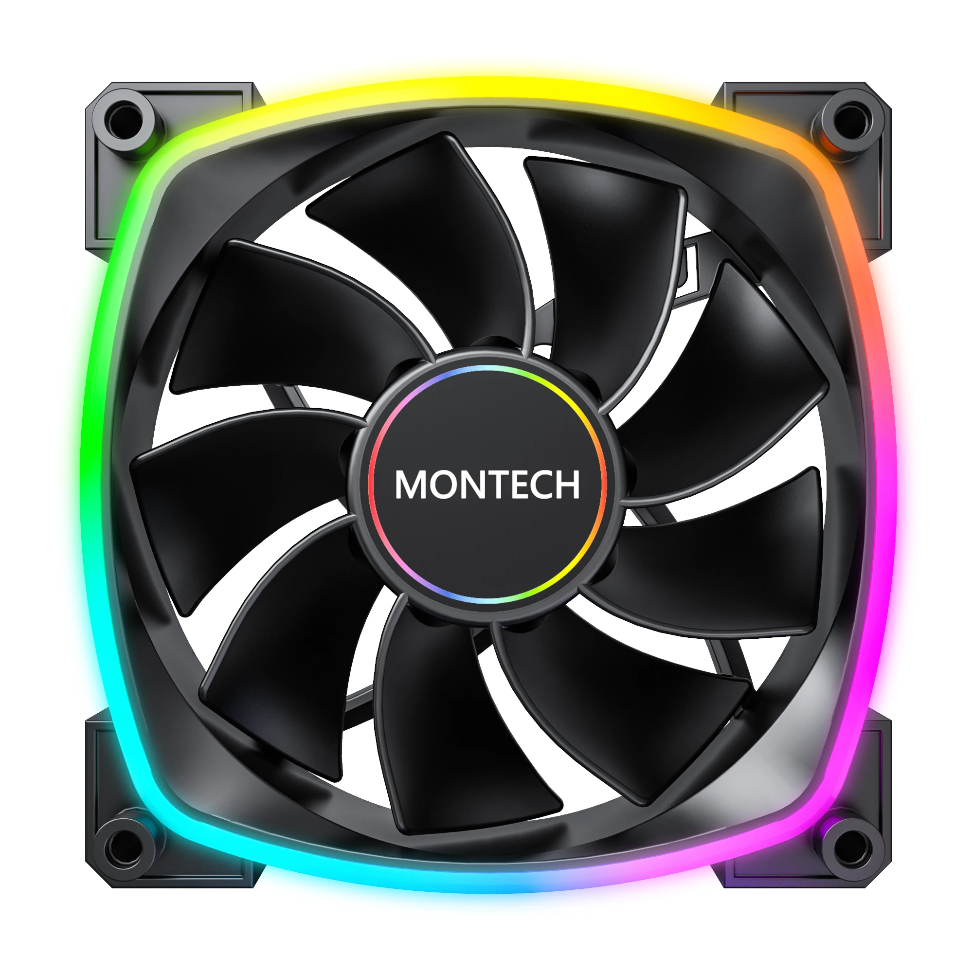 Ventilateur Montech RX140 PWM REVERSE Fan 140mm ARGB Noir