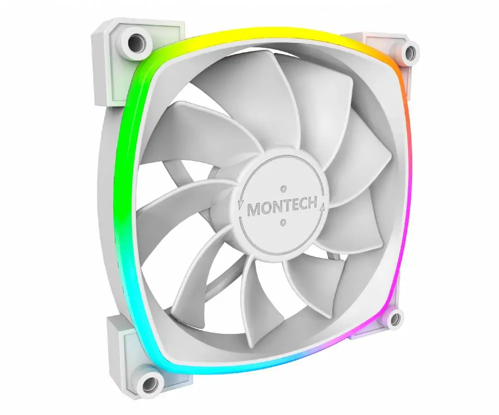 Ανεμιστήρας Montech RX120 PWM REVERSE Fan 120mm ARGB Λευκός